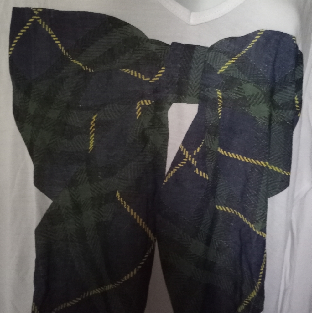 Lauren Moshi plaid bow withe bell sleeve NWT - Picture 6 of 9